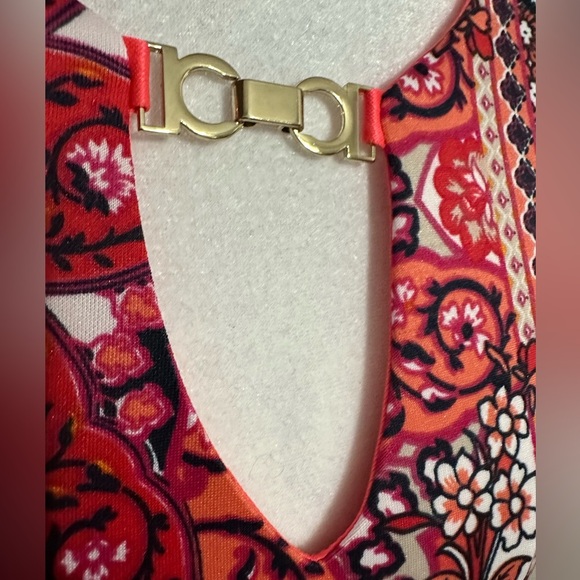 Neiman Marcus multicolor pull on midi dress size 8 - Picture 4 of 13